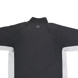 ADIDAS Mens Black & White Half Zip L Polyester Sports Sweatshirt Casual Wear