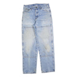 DICKIES Mens Regular Fit Light Blue Denim Jeans W32 L32 Zip Closure Casual