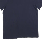 ADIDAS Mens Navy Blue & Pink Logo Graphic T-Shirt M Short Sleeve Crew Neck