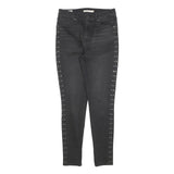 LEVI'S Womens Jeans Black Slim Skinny Denim W29 L30 Stud Embellished Zip