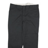 DICKIES Mens Cotton Blend Black Regular Fit Straight Leg Trousers W40 L29