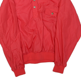 Mens Red Plain Casual Button Polyester Blend Jacket M Lightweight Outerwear