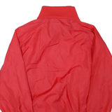 Mens Red Plain Casual Button Polyester Blend Jacket M Lightweight Outerwear