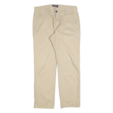DICKIES Mens Slim Beige Cotton Blend Trousers W32 L28 Zip Closure Casual Pants