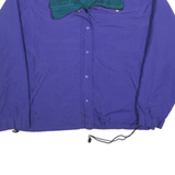 REI Womens Purple & Teal Outdoor Jacket L Polyester Blend Zip Casual Lightweight