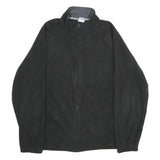 STARTER Mens Black Zip Jacket L Polyester Plain Casual Sportwear Lightweight