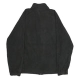 STARTER Mens Black Zip Jacket L Polyester Plain Casual Sportwear Lightweight