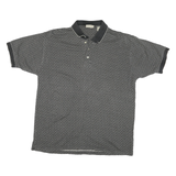 CANUON CREEK Mens Grey Polo Shirt M Cotton Blend Short Sleeve Patterned Casual