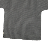 CANUON CREEK Mens Grey Polo Shirt M Cotton Blend Short Sleeve Patterned Casual