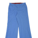 TREVIRA Mens Blue Relaxed Fit Wide-Leg Woven Wool Blend Trousers W28 L31 Formal