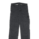 CARHARTT Mens Cotton Blend Black Regular Fit Straight Cargo Trousers W30 L36