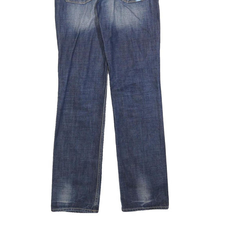 DENIM ZERO Mens Slim Blue Denim Jeans W30 L33 Button Closure Casual Wear