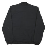 ADIDAS Mens Black Jacket S Cotton Blend Plain Zip Casual Sportswear