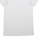 ADIDAS Womens White Cotton T-Shirt Dress Short Sleeve UK 6 Casual Logo Print