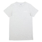 ADIDAS Womens White Cotton T-Shirt Dress Short Sleeve UK 6 Casual Logo Print