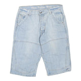 OKAY FASHION WEAR Mens Shorts Blue Casual M W34 Cotton Blend