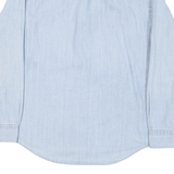 TOMMY HILFIGER Mens Blue Button Down Shirt L Cotton Blend Casual Lightweight
