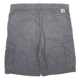 CARHARTT Mens Shorts Grey Cargo L W36 Relaxed Fit Durable Workwear