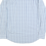 NAUTICA Mens Blue Check Shirt M Cotton Blend Button-Down Collar Long Sleeve