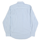 NAUTICA Mens Blue Check Shirt M Cotton Blend Button-Down Collar Long Sleeve