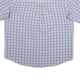 CHAPS Mens Blue & Red Check Shirt XL Button Short Sleeve Cotton Blend Summer