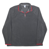 STARTER Mens Grey & Red Pullover Plain Crew Neck Basic Knit XL Sportswear Casual