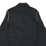 NIKE Womens Black & White Sports Team Track Jacket L Polyester Blend Zip
