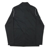 NIKE Womens Black & White Sports Team Track Jacket L Polyester Blend Zip