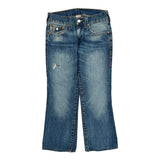True Religion Boot Cut Jeans - 34W UK 10 Blue Cotton