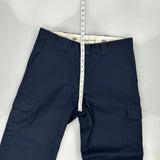 Dickies Cargo Trousers - 37W 32L Navy Cotton Blend