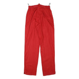 CITY LIFE Womens Viscose Blend Red Regular Straight Trousers W26 L31 Stylish Zip