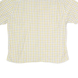 NAUTICA Mens Yellow & Cream Check Shirt XL Cotton Blend Casual Comfort