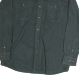 DICKIES Mens Black Cotton Shirt L Workwear Button Down Long Sleeve Utility