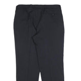 KINGFIELD Mens Wool Blend Navy Relaxed Straight Trousers W36 L30 Formal Smart
