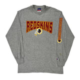 Washington Redskins Champion Nfl Long Sleeve T-Shirt - Medium Grey Cotton