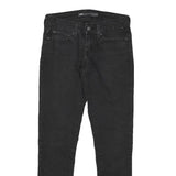 LEVI'S Womens Slim Black Denim Jeans W26 L27 Zip Closure Stretch Cotton Blend
