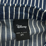 Age 2 Disney Striped Short Sleeve Shirt - 3XS Blue Cotton