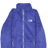 THE NORTH FACE Womens Blue Jacket S Polyester Fleece Outdoor Warm Zip-Up