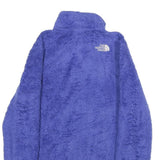 THE NORTH FACE Womens Blue Jacket S Polyester Fleece Outdoor Warm Zip-Up