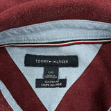 Tommy Hilfiger Polo Shirt - Large Burgundy Cotton