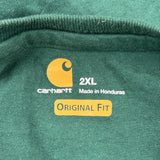 Carhartt T-Shirt - 2XL Green Cotton