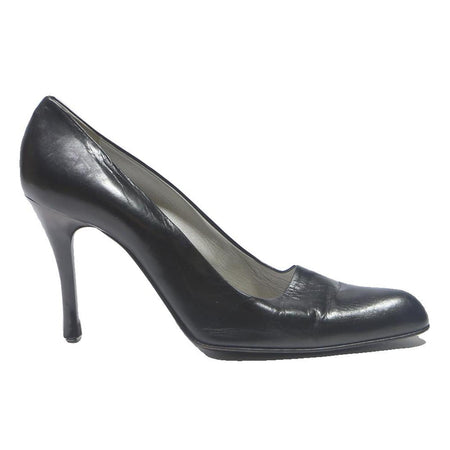 BALLY Womens Classic Black Leather Pumps UK 6.5 Elegant Formal Party Heels
