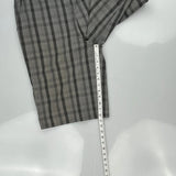 Dickies Checked Shorts - 36W 12L Grey Cotton