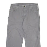 CARHARTT Mens Cotton Blend Grey Regular Straight Trousers W40 L30 Casual
