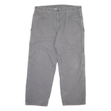 CARHARTT Mens Cotton Blend Grey Regular Straight Trousers W40 L30 Casual