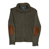 Polo By Ralph Lauren Zip Up - Large Gray Cotton Blend