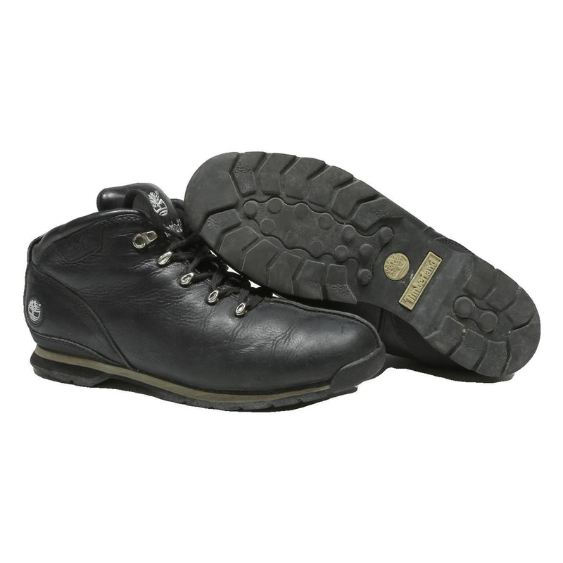 TIMBERLAND Mens Black Leather Ankle Boots UK 8.5 Comfortable Casual Outdoor