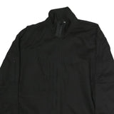Mens Black Cotton Zip Jacket XL Plain Tactical Workwear Utility Pocket