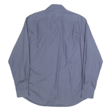 BOSS HUGO BOSS Mens Blue Plain Shirt M Cotton Long Sleeve Button Collar Regular