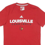 ADIDAS Mens Red Louisville Cardinals Graphic T-Shirt M Short Sleeve Crew Neck